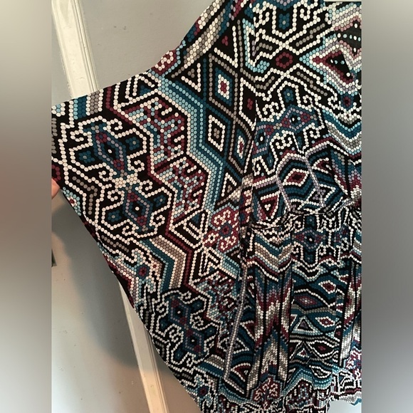 Love & Legend geometric aztec multicolour beach cover up tunic - Picture 5 of 7